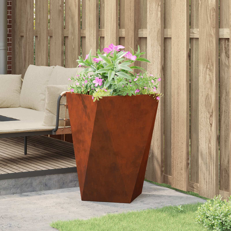 Jardinieră Ruginit 50 x 50 x 75 cm Oțel rezistent de intemperii