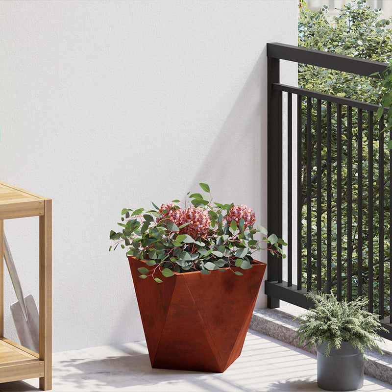 Jardinieră Ruginit 30 x 30 x 30 cm Oțel rezistent de intemperii