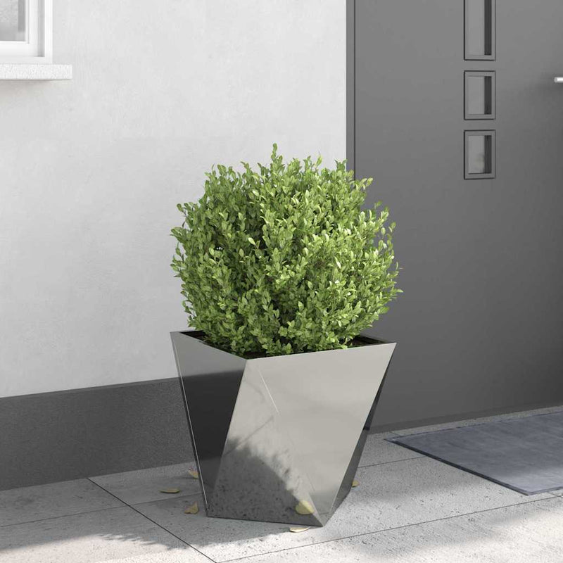 Jardinieră 2 buc. Argintiu 40 x 40 x 40 cm Oțel Galvanizat