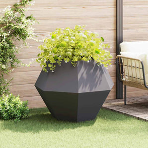 Jardinieră Negru 100 x 100 x 80 cm Oțel