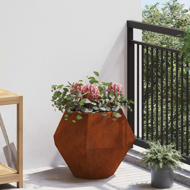 Jardinieră Ruginit 50 x 50 x 40 cm Oțel rezistent la intemperii