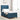 Pat cu arcuri cu headboard Albastru închis 200 x 90 cm Catifea