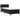 Pat cu arcuri cu headboard Manual Negru 200 x 100 cm Catifea
