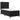 Pat cu arcuri cu saltea cu headboard Negru 90 x 200 cm Catifea