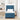 Pat cu arcuri cu headboard albastru 100 x 200 cm Catifea
