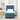 Pat cu arcuri cu headboard albastru 100 x 200 cm Catifea