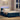 Pat cu arc LED cu headboard albastru 120 x 190 cm țesătură