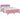 Pat cu arc LED cu headboard Roz 140 x 200 cm Catifea