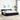Pat cu arc LED cu headboard Negru 200 x 200 cm Catifea