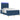 Pat cu arc LED cu headboard albastru 120 x 200 cm țesătură