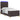 Pat cu arc LED cu headboard Maro închis 100 x 200 cm țesătură