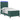 Pat cu arc LED cu headboard Verde închis 90 x 200 cm Catifea