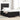 Pat cu arc LED cu headboard Negru 120 x 190 cm Catifea