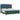 Pat cu arc LED cu headboard Verde închis 200 x 200 cm Catifea
