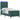 Pat cu arc LED cu headboard Verde închis 80 x 200 cm Catifea