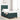Pat cu arc LED cu headboard Verde închis 90 x 190 cm Catifea