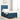Pat cu arc LED cu headboard Albastru închis 90 x 200 cm Catifea