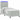 Pat cu arc LED cu headboard Gri deschis 100 x 200 cm Catifea