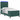 Pat cu arc LED cu headboard Verde închis 100 x 200 cm Catifea