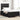 Pat cu arc LED cu headboard Negru 120 x 190 cm Catifea