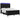Pat cu arc LED cu headboard Negru 140 x 200 cm Catifea