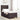 Pat cu arc LED cu headboard Maro închis 100 x 200 cm țesătură