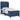 Pat cu arc LED cu headboard albastru 100 x 200 cm țesătură