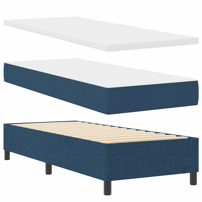 Pat cu arc LED cu headboard albastru 80 x 200 cm țesătură