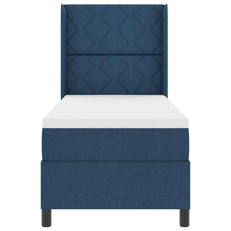 Pat cu arc LED cu headboard albastru 80 x 200 cm țesătură