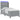 Pat cu arc LED cu headboard Gri deschis 90 x 200 cm țesătură