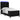 Pat cu arc LED cu headboard Negru 100 x 200 cm țesătură