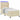 Pat cu arc LED cu headboard Crem 100 x 200 cm țesătură