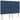 Pat cu arcuri cu headboard albastru 140 x 190 cm țesătură