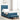 Pat cu arcuri cu headboard Albastru închis 200 x 90 cm Catifea