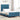 Pat cu arcuri cu headboard Albastru închis 120 x 190 cm Catifea
