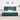 Pat cu arcuri cu headboard Verde închis 200 x 200 cm Catifea