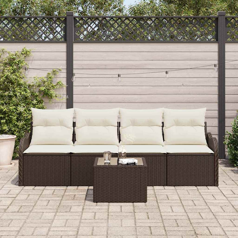 Set de canapele pentru grădină 5 buc. 4-Număr de locuri