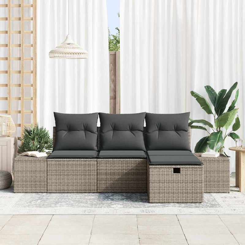 Set de canapele pentru grădină 4 buc. poliratan