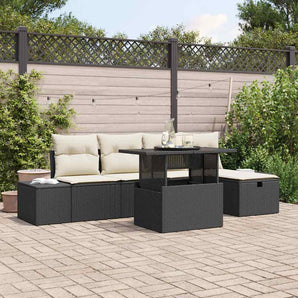 Set de canapele pentru grădină 6 buc. Rattan poli