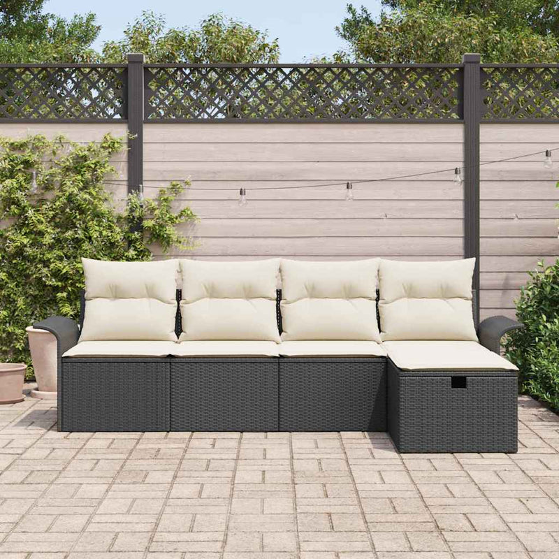 Set de canapele pentru grădină 5 buc. Rattan poli