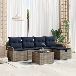 Set de canapele pentru grădină 6 buc. Rattan poli