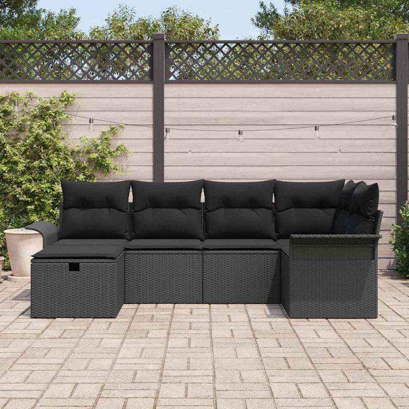 Set de canapele pentru grădină 6 buc. Rattan poli