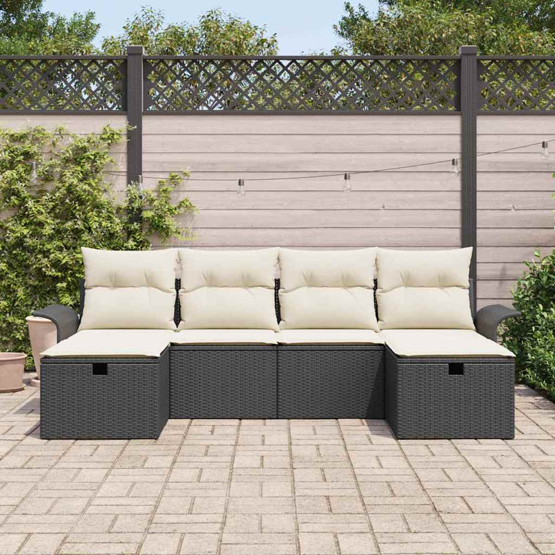 Set de canapele pentru grădină 6 buc. Rattan poli