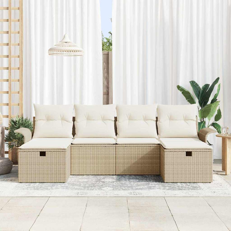 Set de canapele pentru grădină 6 buc. Rattan poli