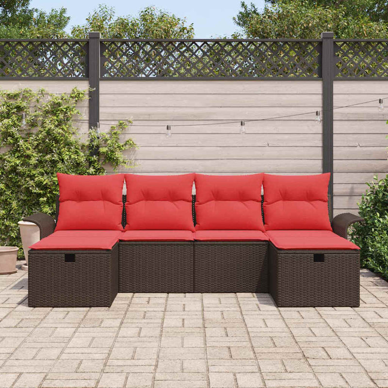 Set de canapele pentru grădină 6 buc. Rattan poli