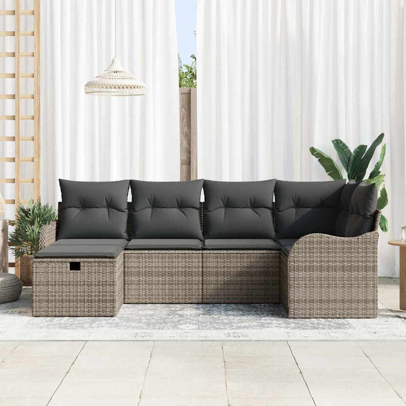Set de canapele pentru grădină 6 buc. Rattan poli