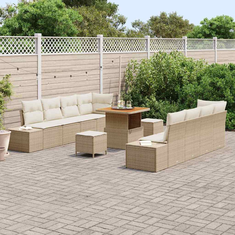 Set de canapele pentru grădină Bej Rattan poli