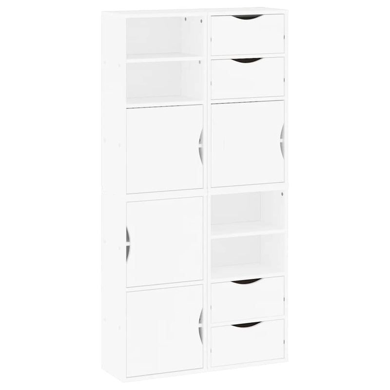 Dulapuri laterale 4 buc ODDA alb 40x24x79 cm lemn masiv de pin