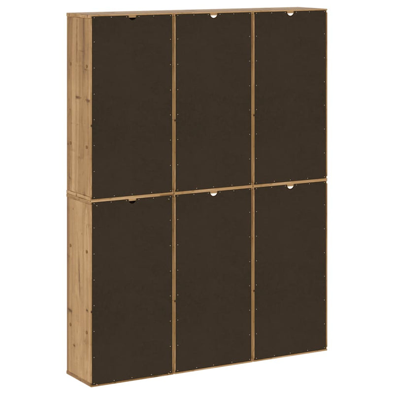 Dulapuri laterale 6 buc "ODDA" 40x24x79 cm lemn masiv de pin