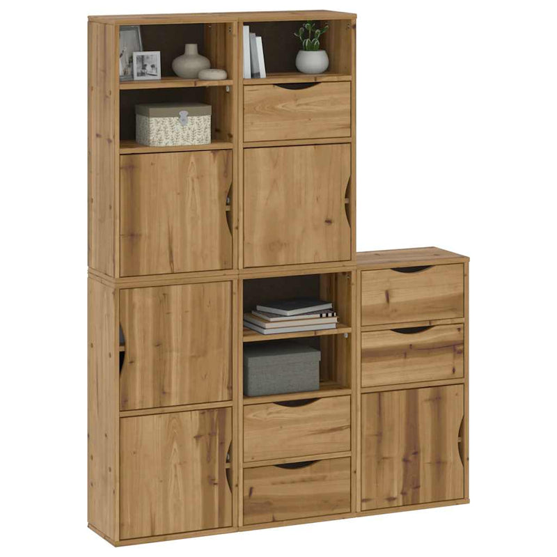 Dulapuri laterale 5 buc "ODDA" 40x24x79 cm lemn masiv de pin